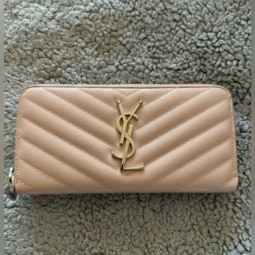 Yves Saint Laurent Monogram Large Zip Wallet YSL